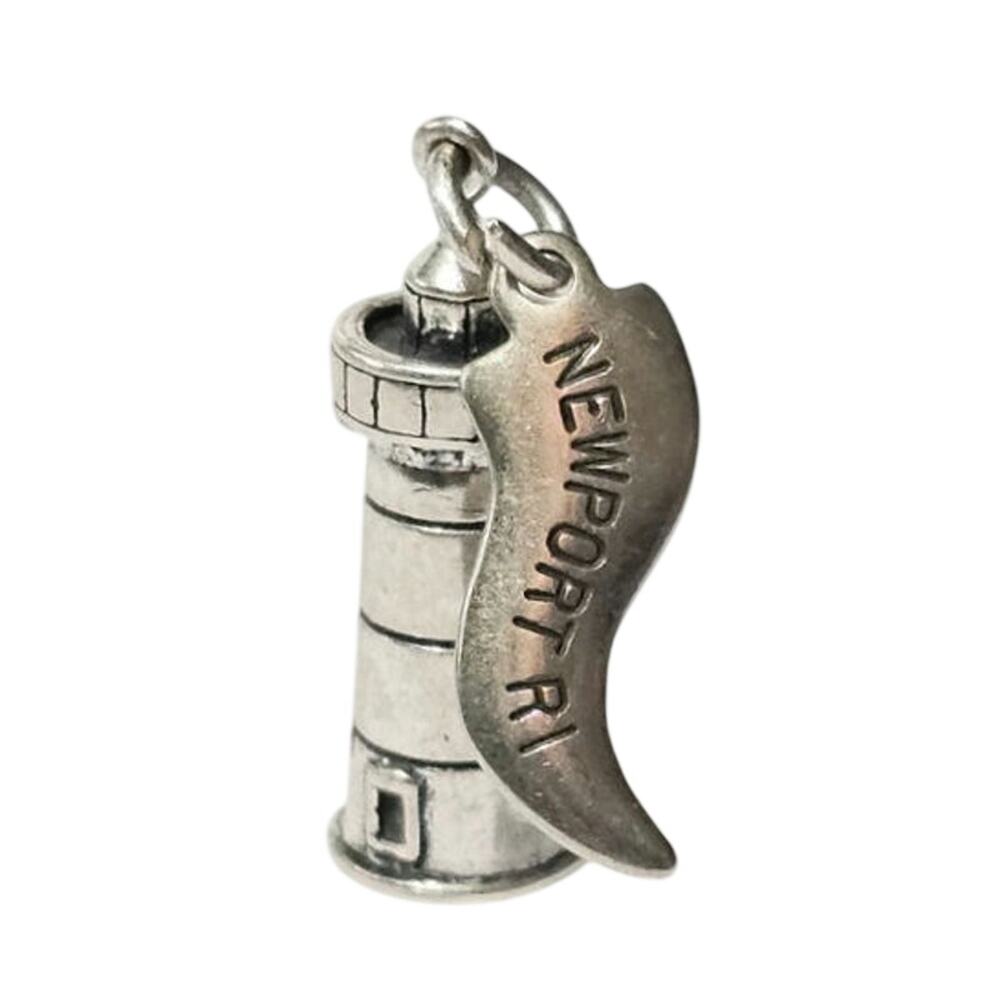 Vintage Sterling Silver Newport Rhode Island Lighthouse Charm Wheelers Mfg